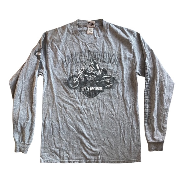 Harley-Davidson Gray Long Sleeve NYC - Picture 1 of 10